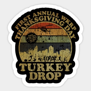 White First Anual Turkey Dropvintage Sticker